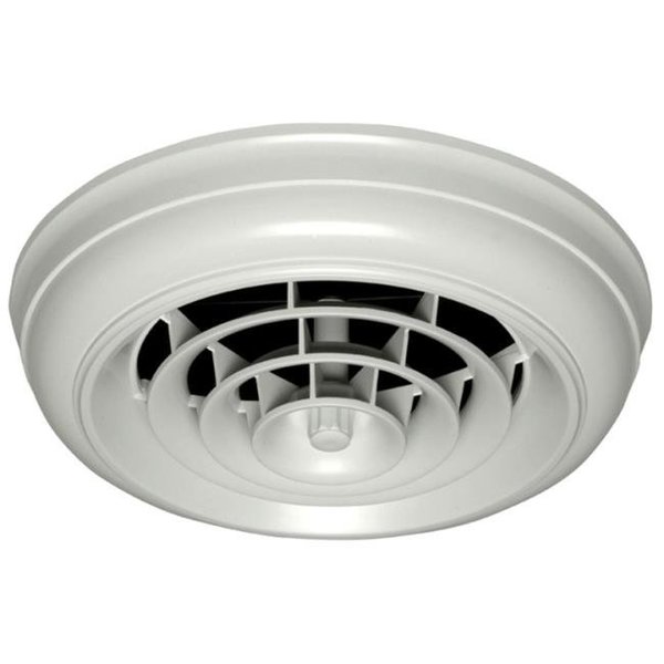 Havaco Quick Connect Havaco Quick Connect HT-CCG6B-R1 White Round Capital Crown Ceiling Diffuser with 6 in. Boot HT-CCG6B-R1